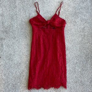 COPY - Red forever 21 lace cut out dress